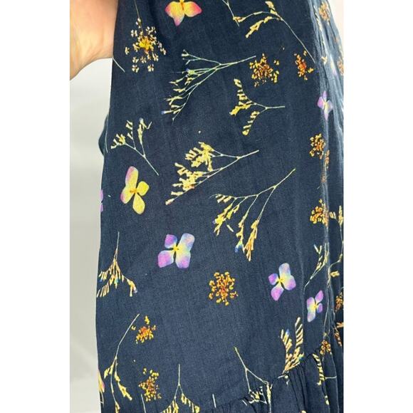 TROVATA Birds of Paradis Sz L Large Lucia Navy Floral Strappy Dress Sundress NWT - Picture 10 of 11